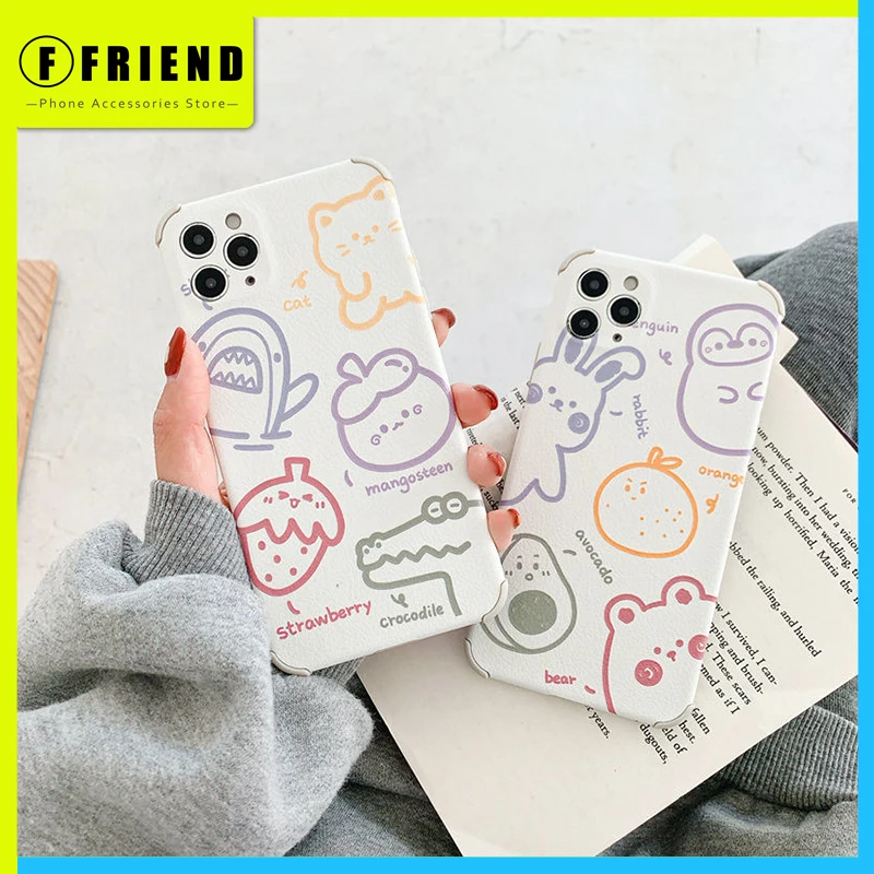 Cute Cartoon Fruit Animal Designer Silicone Shockproof Phone Cover for Iphone 11 12 Mini Pro Max 7 8p Se Xs Xr Girl Phone Cases
Cute Cartoon Fruit Animal Designer Silicone Shockproof Phone Cover for Iphone 11 12 Mini Pro Max 7 8p Se Xs Xr Girl Phone Cases