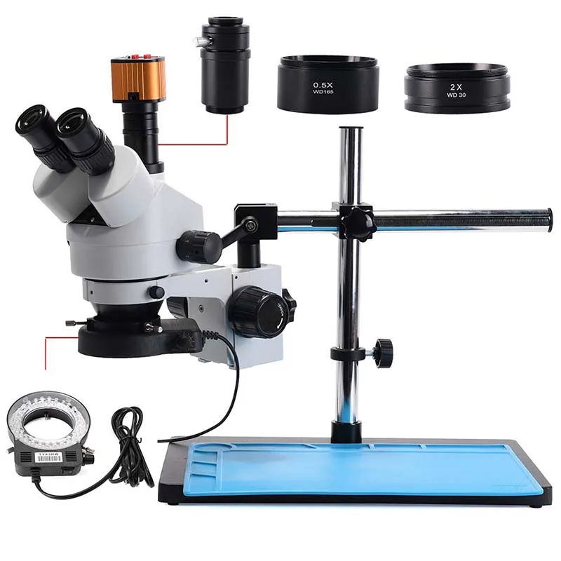 HAYEAR 7~45X Zoom Magnification Stereo 16MP Camera Microscope For Industrial PCB Repair All-metal Pillar Stand 56-LED Ring Light
HAYEAR 7~45X Zoom Magnification Stereo 16MP Camera Microscope For Industrial PCB Repair All-metal Pillar Stand 56-LED Ring Light