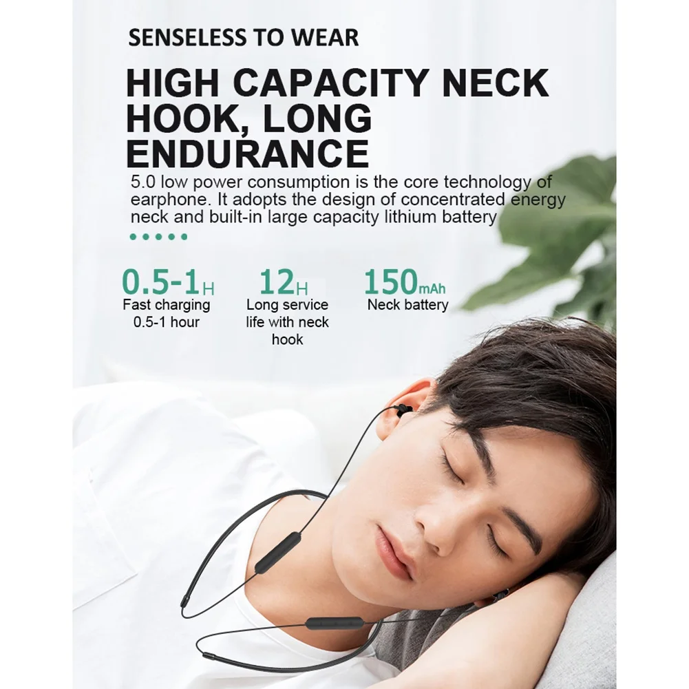 FD1 In-Ear Wireless Bluetooth 5.0 Music Sleep Earphone Neckband Headset with Mic
FD1 In-Ear Wireless Bluetooth 5.0 Music Sleep Earphone Neckband Headset with Mic