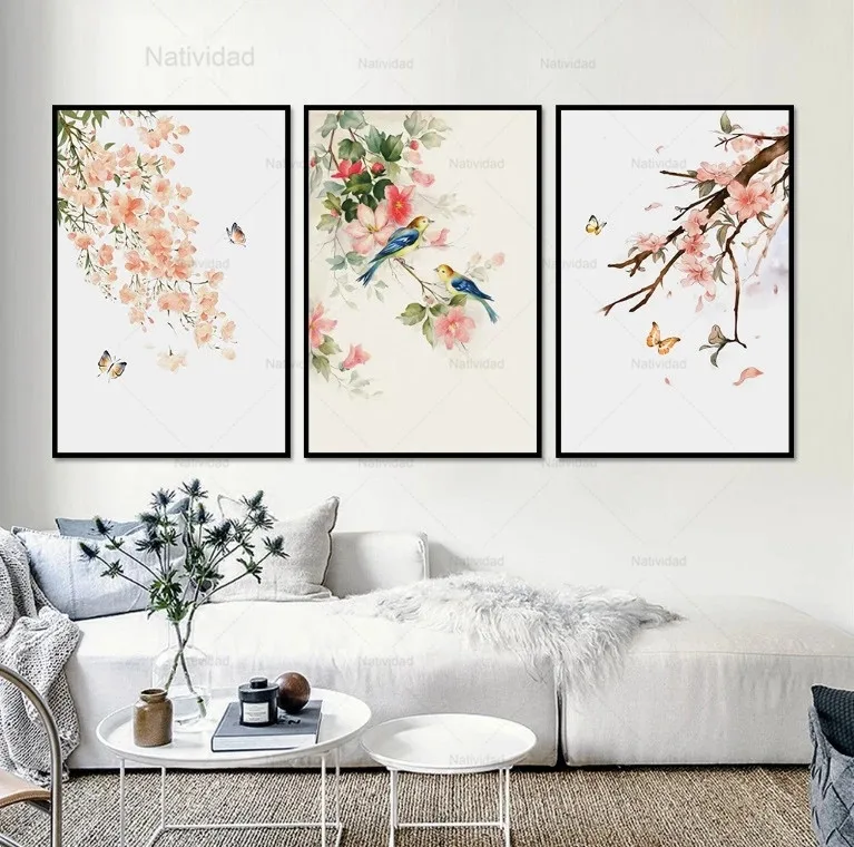 Canvas Painting Chinese Style Simple Flower Butterfly Decorative Painting Modular Picture Wall Art Living Room Frameless Decor
Canvas Painting Chinese Style Simple Flower Butterfly Decorative Painting Modular Picture Wall Art Living Room Frameless Decor