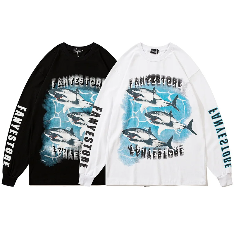SEVEYFAN 2021 Men's Sweatshirt Round Neck Long Sleeve Hip Hop Pullover Shark Print Sweatshirt Couple Long Sleeve T-shirt
SEVEYFAN 2021 Men's Sweatshirt Round Neck Long Sleeve Hip Hop Pullover Shark Print Sweatshirt Couple Long Sleeve T-shirt