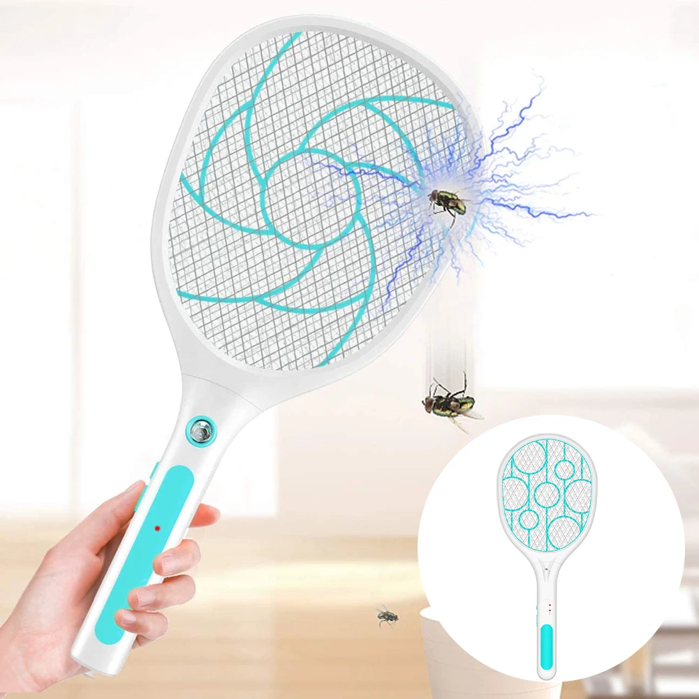 

Household LED Electric Mosquito Killer Safety Net Fly Catcher Photocatalyst With Light For Zap Flying Insects Mosquito Swatter
