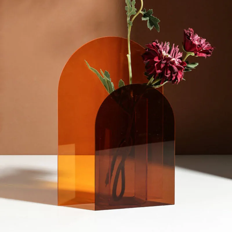 Color Acrylic Vase Living Room Flower Arrangement Simple Art Geometric Model Home Decoration
Color Acrylic Vase Living Room Flower Arrangement Simple Art Geometric Model Home Decoration