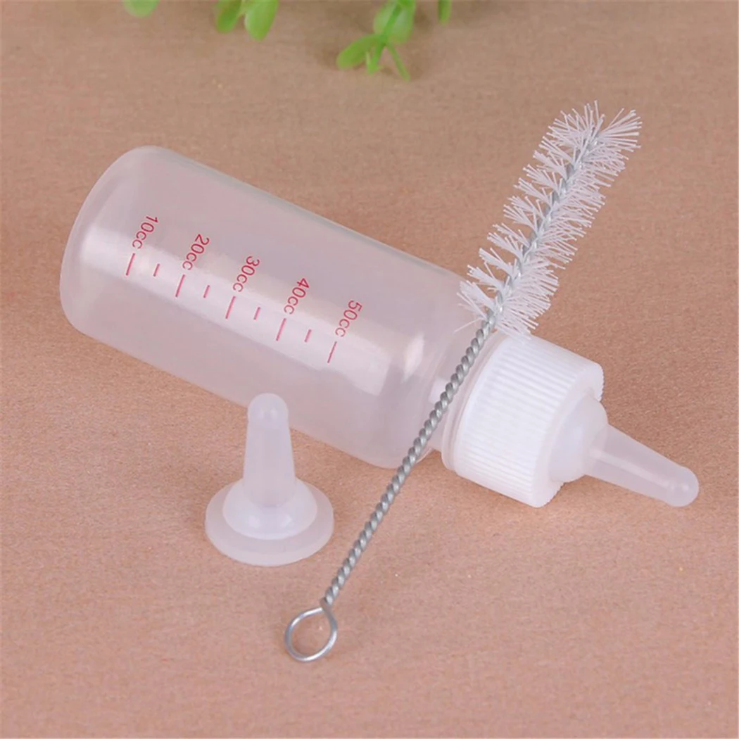 50ML Puppy Kitten Feeding Bottle Set Pet Dog Cat Bady Nursing Water Milk Feeder with Cleaning Brush Newborn Cat Drinking Bottle
50ML Puppy Kitten Feeding Bottle Set Pet Dog Cat Bady Nursing Water Milk Feeder with Cleaning Brush Newborn Cat Drinking Bottle