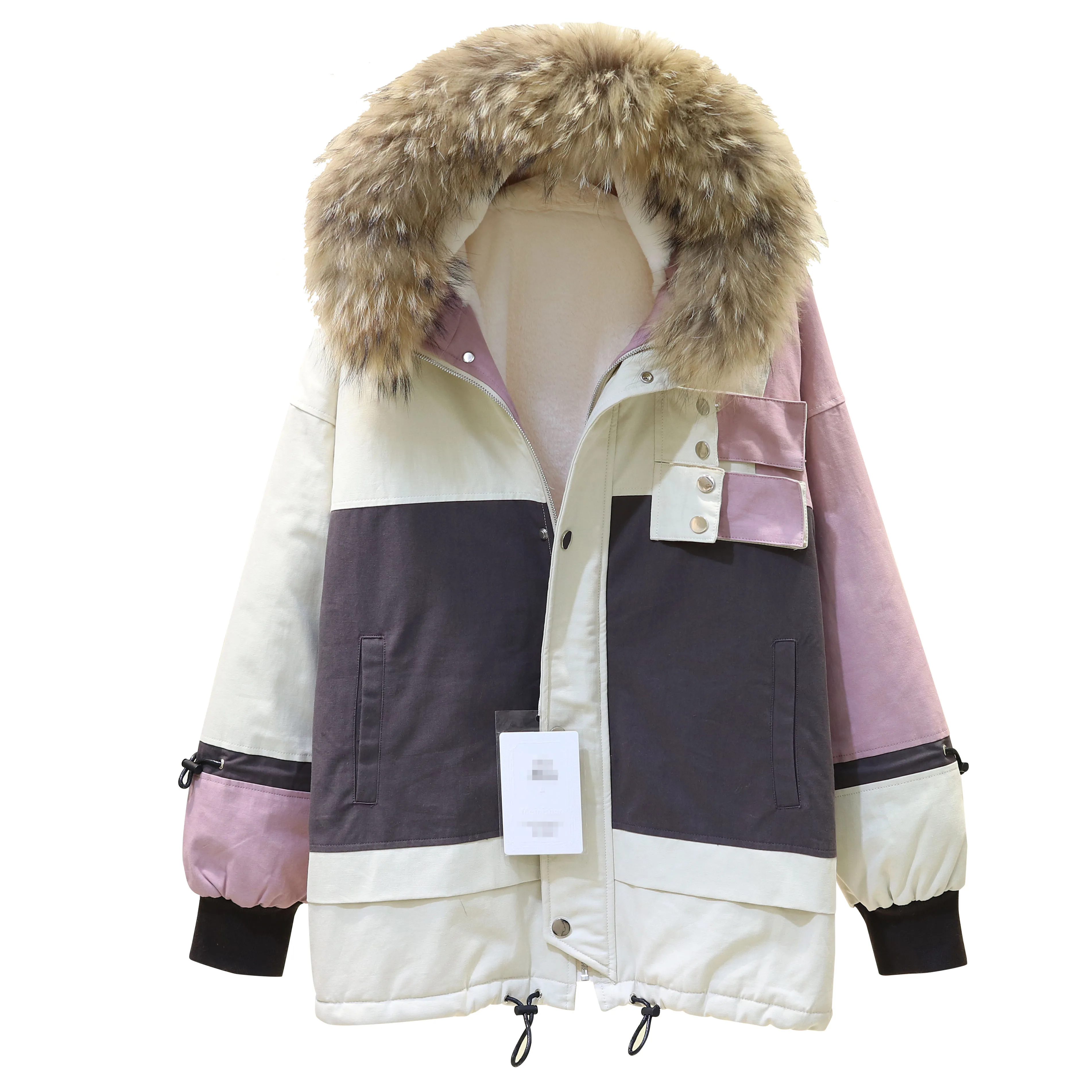 2021 New Winter Patchwork Coat Women Plus Velvet Thickening Fur Coller Cotton Outwear BF Students Warm Cotton Clothing Tide
2021 New Winter Patchwork Coat Women Plus Velvet Thickening Fur Coller Cotton Outwear BF Students Warm Cotton Clothing Tide
