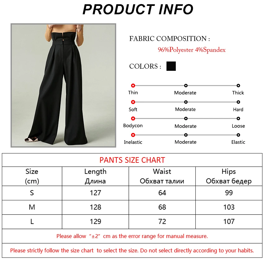 Bclout Black Office Oversize Long Pants For Women 2021 High Waist Chic Ruffles Trousers Autumn Casual Long Pants Female Zipper
Bclout Black Office Oversize Long Pants For Women 2021 High Waist Chic Ruffles Trousers Autumn Casual Long Pants Female Zipper