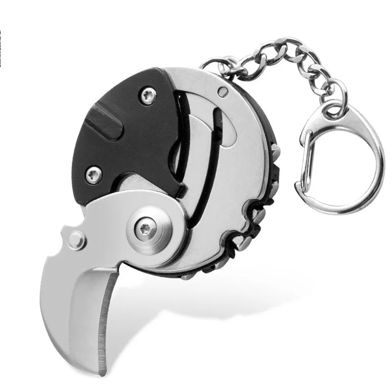 Mini Pocket Knives Outdoor Self-defense EDC Tools Coin Round Steel Folding Blade Knife Portable Gadget KeyRing Pendant Hand Tool
Mini Pocket Knives Outdoor Self-defense EDC Tools Coin Round Steel Folding Blade Knife Portable Gadget KeyRing Pendant Hand Tool