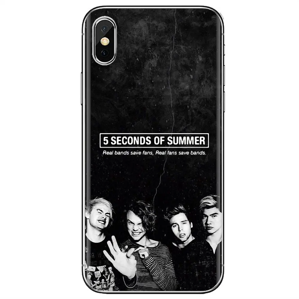Силиконовый чехол для iPhone 11 Pro 4 4S 5 5S SE 5C 6 6S 7 8 X XR XS Plus Max For iPod Touch sos seconds of summer