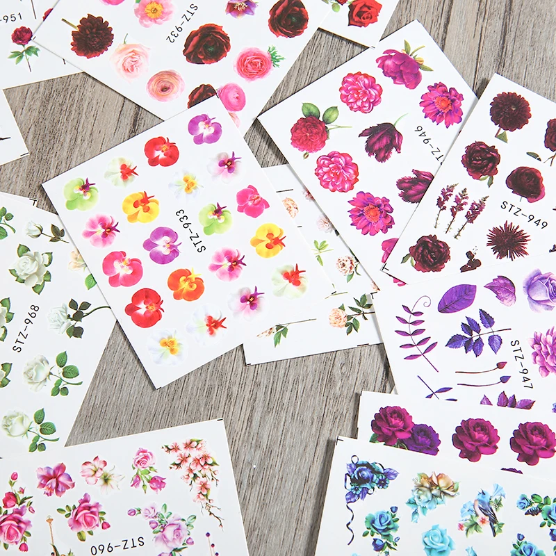24pcs/set Water Transfer Stickers Flower Decal Roses Watermark Decor Tips Nail Art Sticker 3D Nail Decorate
24pcs/set Water Transfer Stickers Flower Decal Roses Watermark Decor Tips Nail Art Sticker 3D Nail Decorate