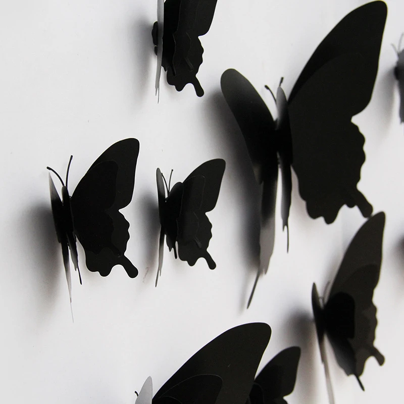 12PCS Black Simulation Butterfly Wall Decor 3D Butterflies Wall Stickers for Halloween Home Decorations VC
12PCS Black Simulation Butterfly Wall Decor 3D Butterflies Wall Stickers for Halloween Home Decorations VC