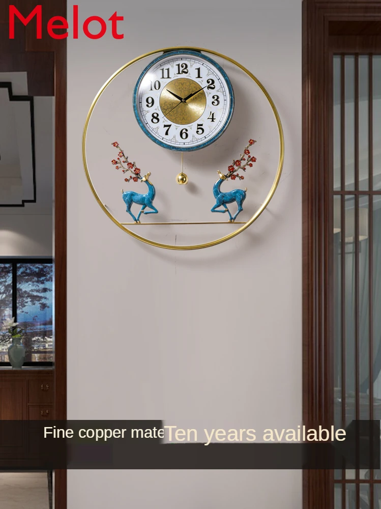 Chinese Luxury Wall Clock Chinese Style Living Room Pure Copper Household Light Luxury Clock Creative Fashion Clock
Chinese Luxury Wall Clock Chinese Style Living Room Pure Copper Household Light Luxury Clock Creative Fashion Clock