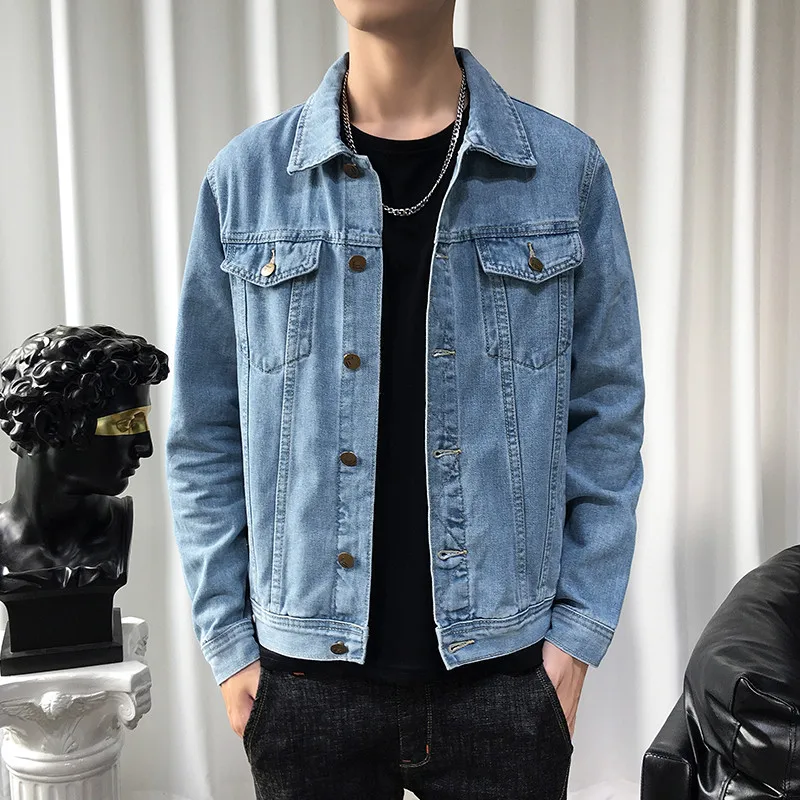 Light Blue Denim Jackets for Men Classic Solid Casual Jeans Coats High Quality Cotton Jeans Jackets Men Autumn Slim Jacket 5XL
Light Blue Denim Jackets for Men Classic Solid Casual Jeans Coats High Quality Cotton Jeans Jackets Men Autumn Slim Jacket 5XL