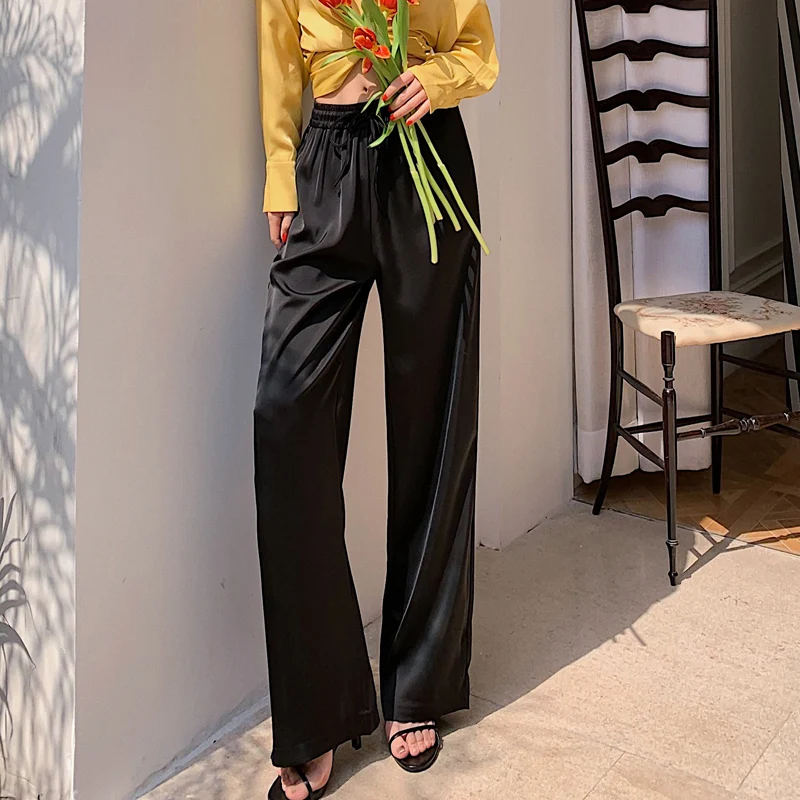Chikichi Loose Plus Size Elegant Silk Satin Wide Loose Casual Pants 2021 Autumn Straight Elastic Waist Drape Wide-leg Pants 5XL
Chikichi Loose Plus Size Elegant Silk Satin Wide Loose Casual Pants 2021 Autumn Straight Elastic Waist Drape Wide-leg Pants 5XL