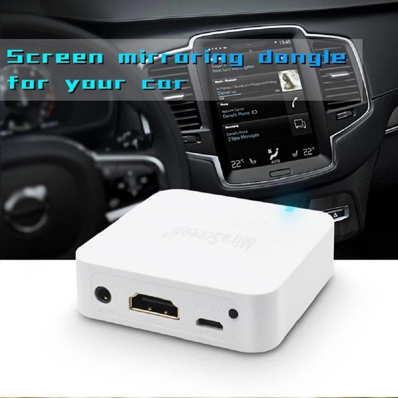 

Car MiraScreen WiFi Display Box Mirror Phone to Car Screen Wireless HDMI av Transmitter Screen Mirroring Airplay For iOS Android