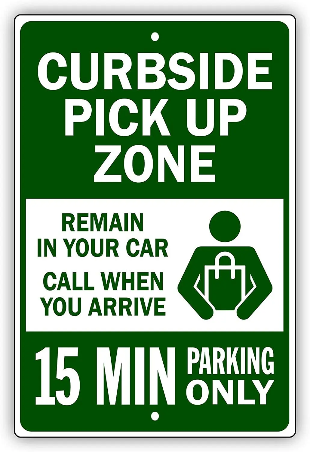 Afterprints Curbside Pickup Zone 15Min Parking Only Grocery Shop Novelty Aluminum Metal Sign 8"x12" 
Afterprints Curbside Pickup Zone 15Min Parking Only Grocery Shop Novelty Aluminum Metal Sign 8"x12"