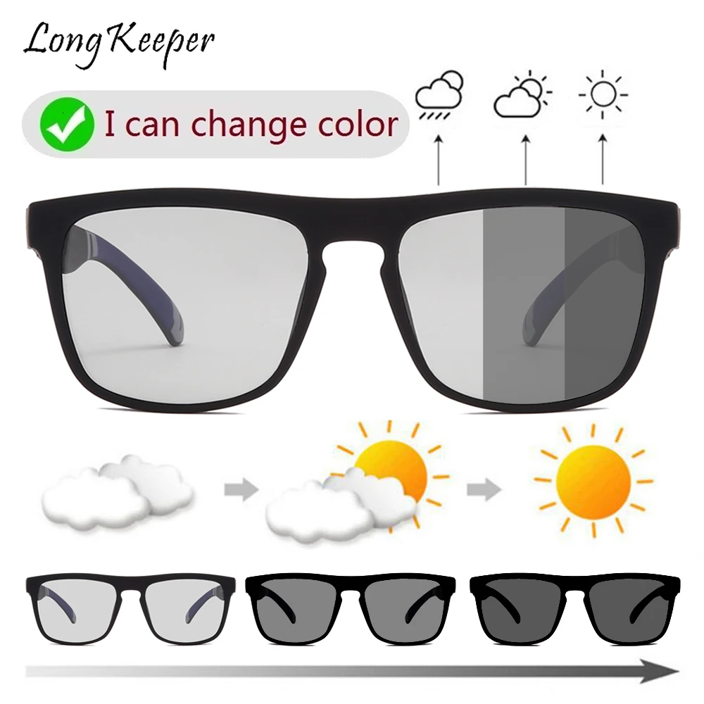 

Vintage Photochromic Polarized Sunglasses Men Anti-glare Color Changing Sun Glasses UV400 Driving Glasses Goggles Oculos de sol