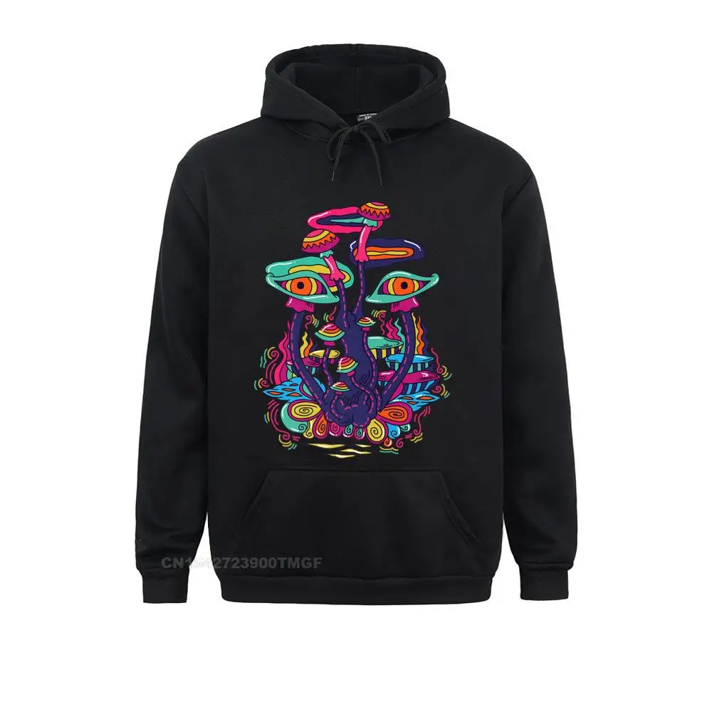 

Trippy Psychedelic Mushroom Eyes Sweatshirts Crazy Long Sleeve New Design Hoodies Clothes For Men April FOOL DAY