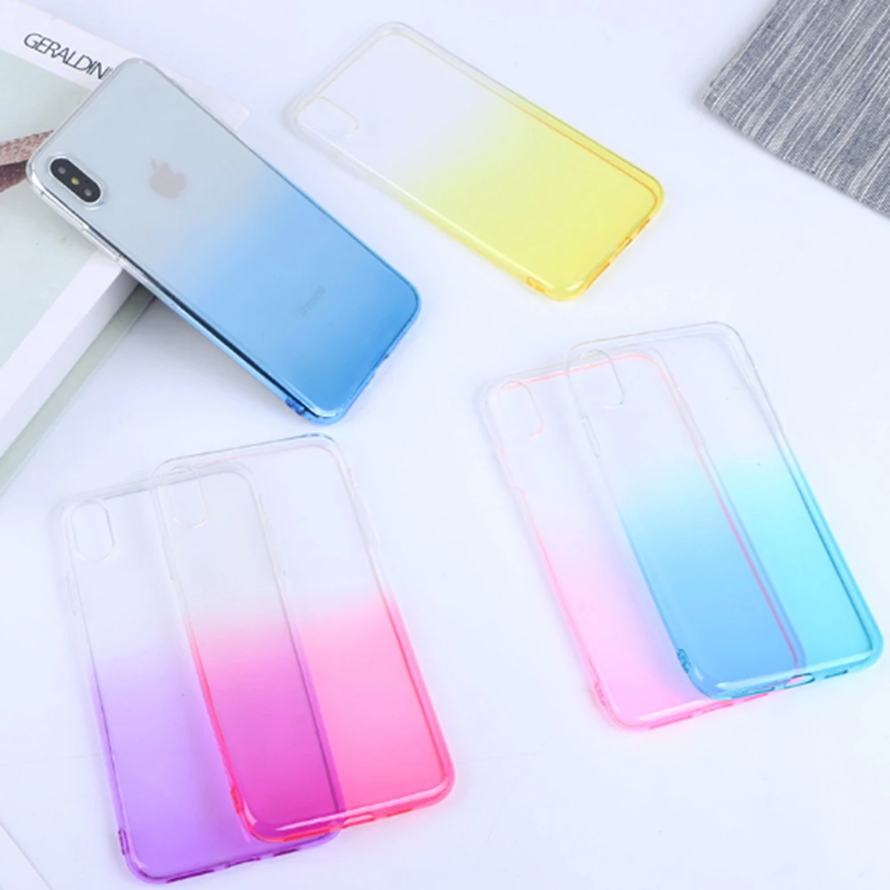Colorful Gradient Shockproof Phone Case For iPhone 11 Pro 7 8 6 6S Plus X XR XS Max Candy Color Soft Clear Anti-Fall Cover Shell
Colorful Gradient Shockproof Phone Case For iPhone 11 Pro 7 8 6 6S Plus X XR XS Max Candy Color Soft Clear Anti-Fall Cover Shell