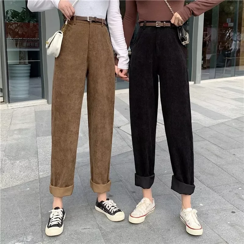 Hot Sale Autumn Winter Harem Pants Women Thick Pants High Waist Ankle-length Pants Female Loose Casual Straight Suit Pants 2021
Hot Sale Autumn Winter Harem Pants Women Thick Pants High Waist Ankle-length Pants Female Loose Casual Straight Suit Pants 2021