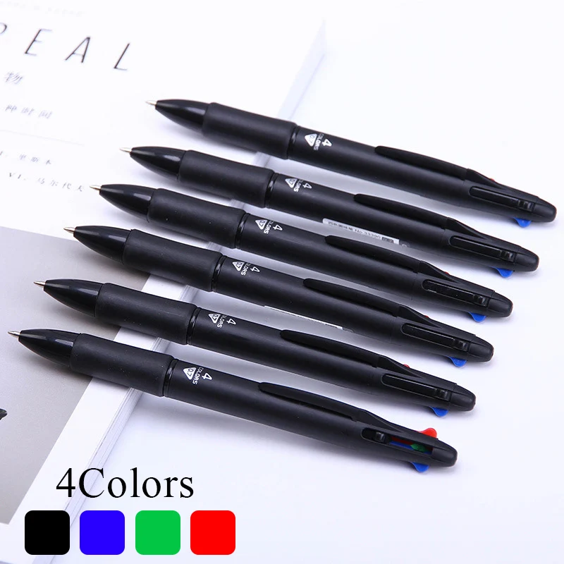 12 шт./лот 4 в 1 разноцветная ручка креативная шариковая красочные выдвижные ручки