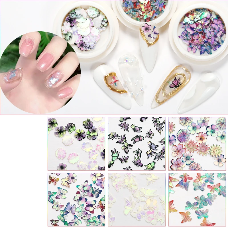 LEAMX 50 Pieces of 6 Nail Art Wood Pulp Pieces Aurora Laser Butterfly Ultra-thin Waterproof Nail Decoration Magic Nail Stickers
LEAMX 50 Pieces of 6 Nail Art Wood Pulp Pieces Aurora Laser Butterfly Ultra-thin Waterproof Nail Decoration Magic Nail Stickers