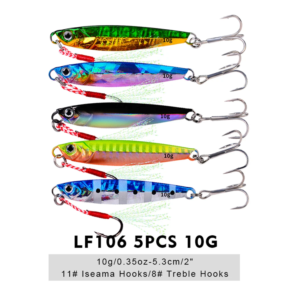 2022 Bionic Bait 5Pcs/box Metal Cast Jig Spoon 7g-10g-14g-17g-21g Casting Jigging Fish Sea Bass Fishing Lure Tackle
2022 Bionic Bait 5Pcs/box Metal Cast Jig Spoon 7g-10g-14g-17g-21g Casting Jigging Fish Sea Bass Fishing Lure Tackle
