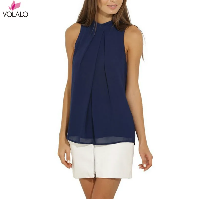 VOLALO Women Summer Halter Chiffon Blouse Sexy Party Sleeveless Lady Chiffon Blouse Casual Loose Ladies Shirts Femme Tops
VOLALO Women Summer Halter Chiffon Blouse Sexy Party Sleeveless Lady Chiffon Blouse Casual Loose Ladies Shirts Femme Tops