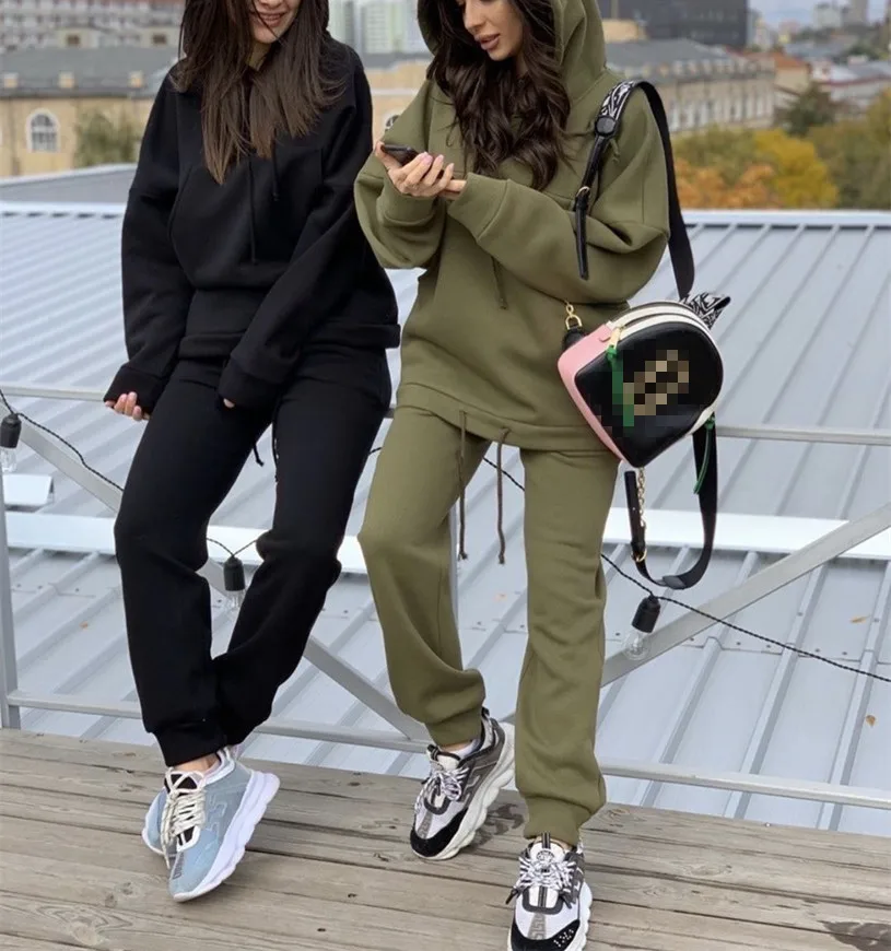Two Piece Set Outfits Women Autumn Solid Tracksuit Oversized Hoodie And Pants Winter Casual 2 Piece Women Set
Two Piece Set Outfits Women Autumn Solid Tracksuit Oversized Hoodie And Pants Winter Casual 2 Piece Women Set