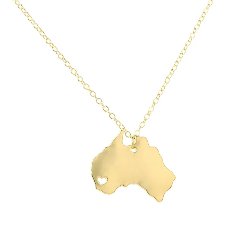 Australia map Australia necklace Europe and the United States new hot selling map necklace gift to his girlfriend
Australia map Australia necklace Europe and the United States new hot selling map necklace gift to his girlfriend