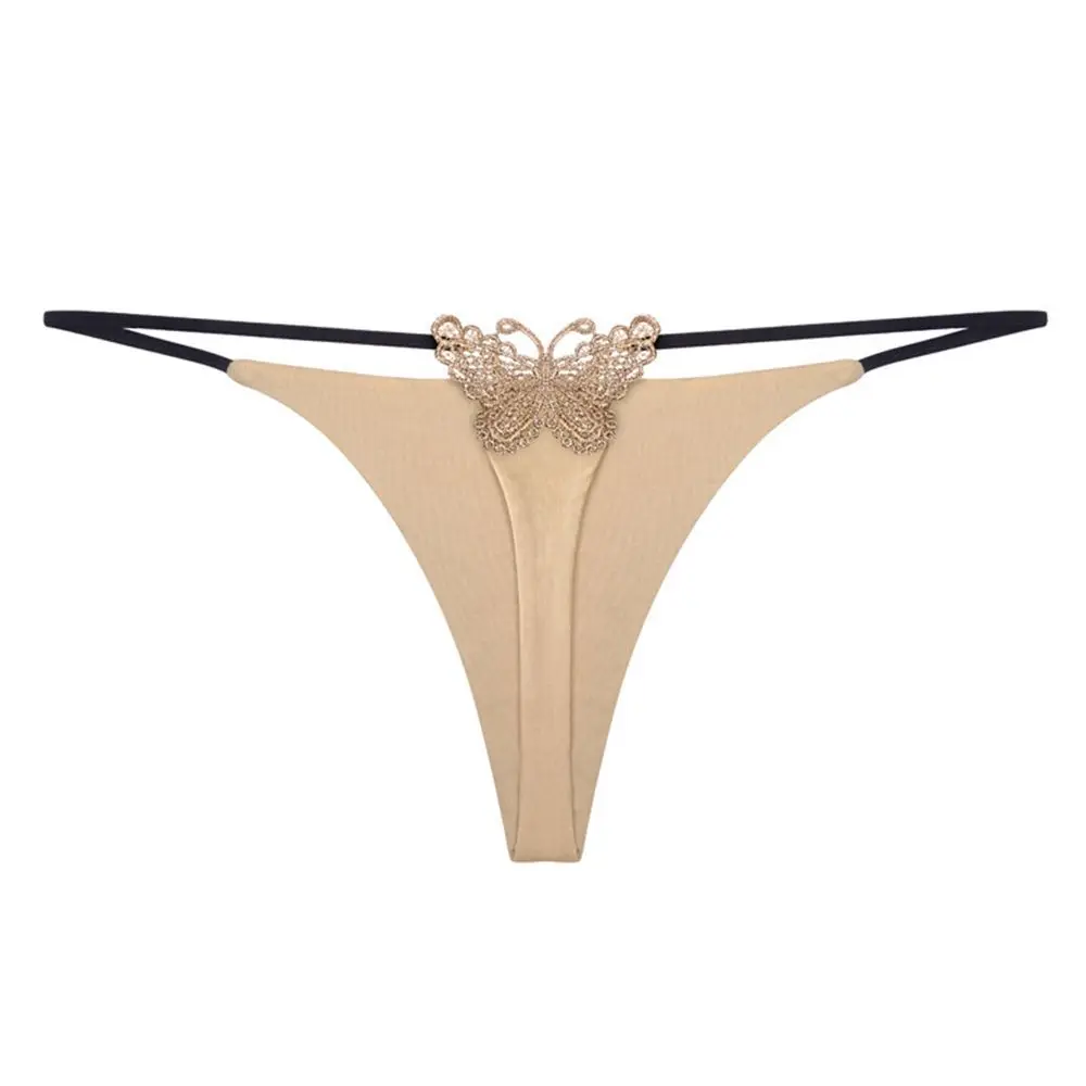 New Double-Layer Thin Strap Sexy Thong Butterfly Embroidery Low Waist Sexy Bikini Pure Cotton T-Shaped Panties
New Double-Layer Thin Strap Sexy Thong Butterfly Embroidery Low Waist Sexy Bikini Pure Cotton T-Shaped Panties