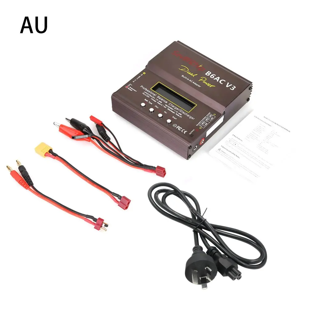 New 80W imax B6AC V3 Smart Digital Balance Charger For RC Helicopter Re-peak NiMH NiCD LiHV NiCd PB Li-ion Battery Charger
New 80W imax B6AC V3 Smart Digital Balance Charger For RC Helicopter Re-peak NiMH NiCD LiHV NiCd PB Li-ion Battery Charger