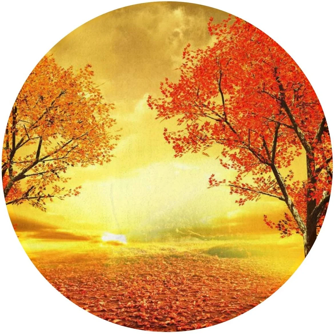 Round Area Rug Non-Slip Autumn Sunset Road Doormat Soft Carpet Home Decorate Office Chair Pleat
Round Area Rug Non-Slip Autumn Sunset Road Doormat Soft Carpet Home Decorate Office Chair Pleat
