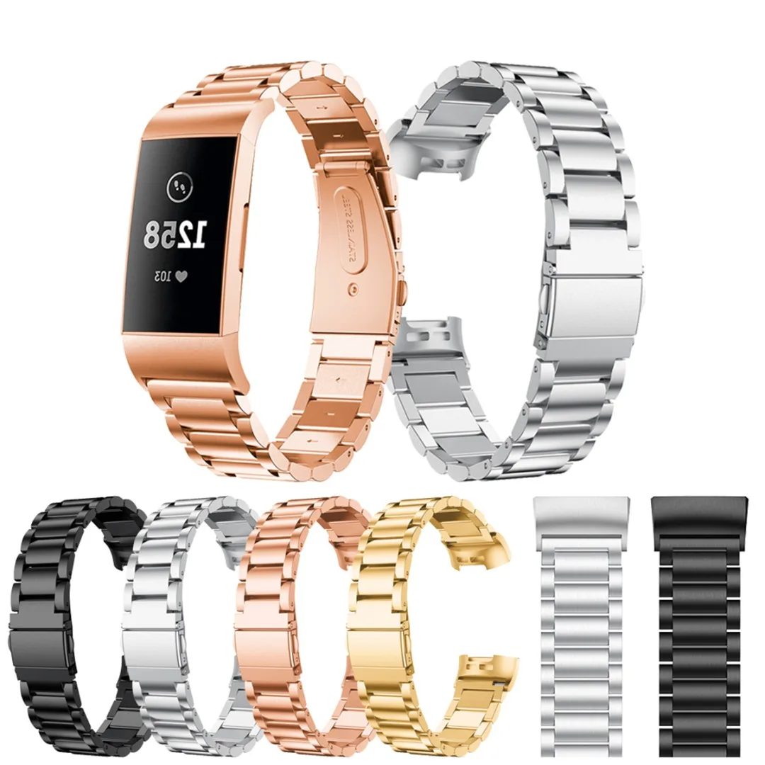 Ремешок из нержавеющей стали для часов FitBit Charge 3, сменный Браслет с тремя бусинами, 4 цвета
Ремешок из нержавеющей стали для часов FitBit Charge 3, сменный Браслет с тремя бусинами, 4 цвета