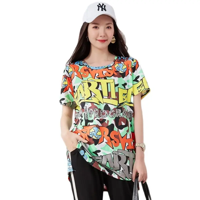 pure cotton thin fabrics print women summer big code long tshirts short sleeve add large size tees loose fit the plump XL-5XL
pure cotton thin fabrics print women summer big code long tshirts short sleeve add large size tees loose fit the plump XL-5XL
