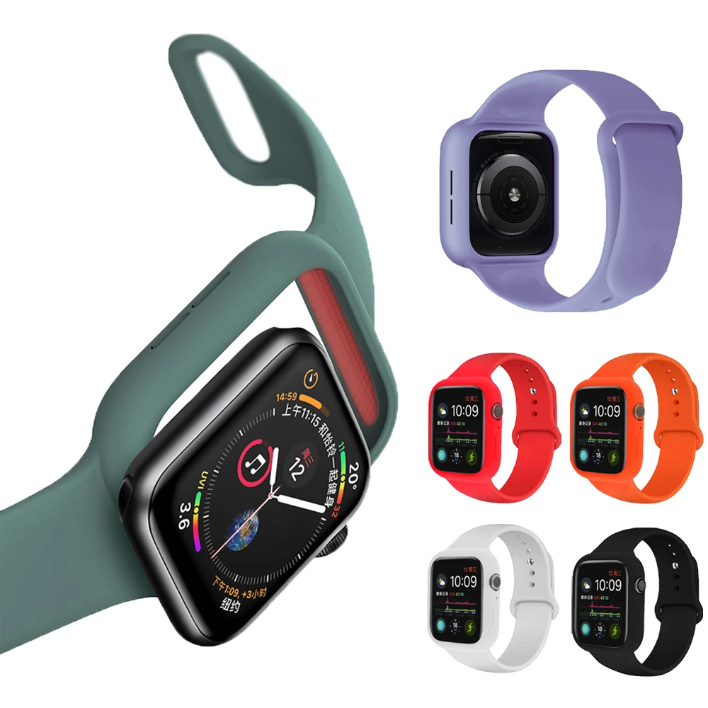 Strap for Apple Watchband Solid Color One Piece Full Surround Protection 6 5 4 3 2 1 Generation Universal Band Case Conjoined
Strap for Apple Watchband Solid Color One Piece Full Surround Protection 6 5 4 3 2 1 Generation Universal Band Case Conjoined