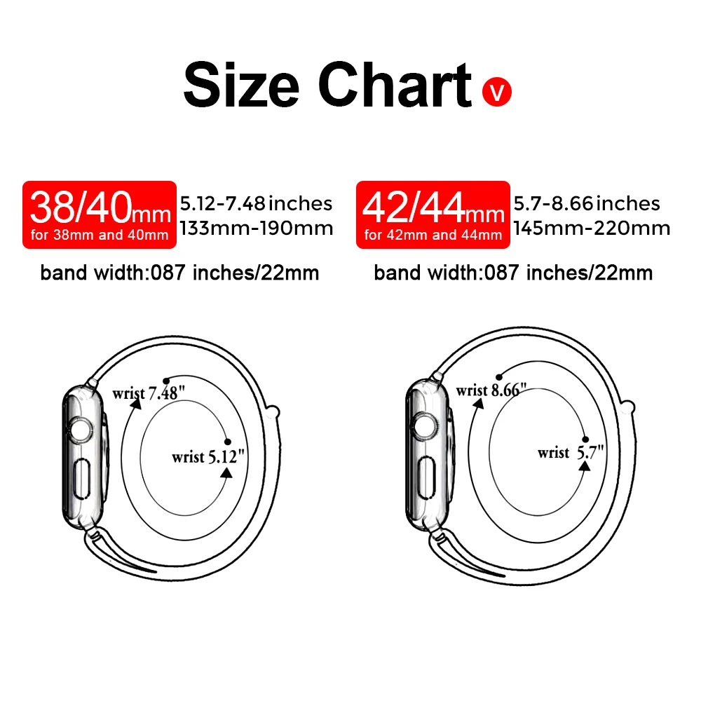 Ремешок нейлоновый для apple watch band 44 мм 40 45 41 38 42 | Наручные часы