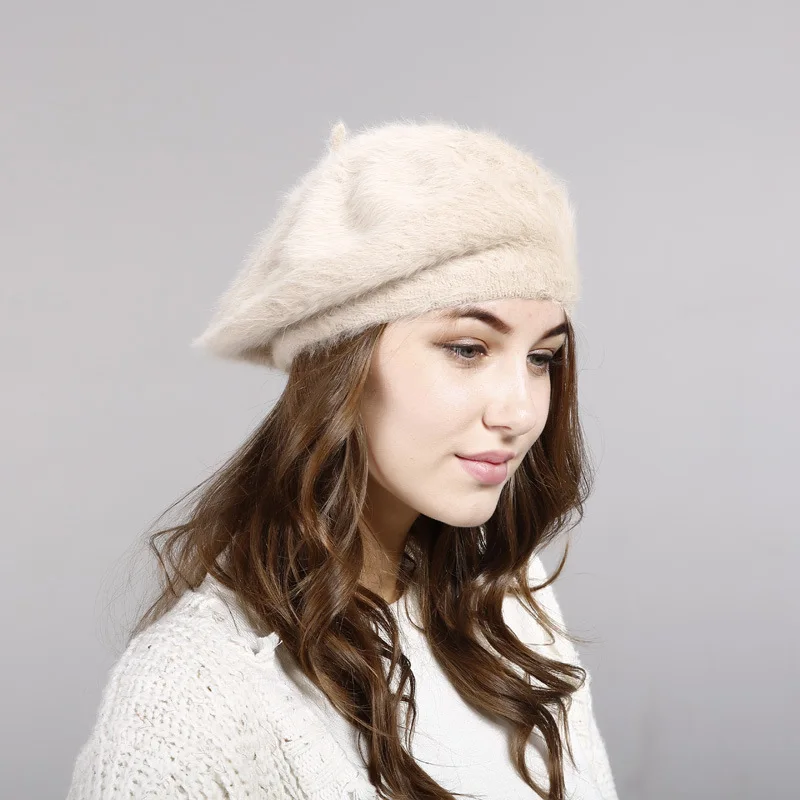 Women Beret Vogue Hat For Winter Female Rabbit Hair Hats Warm Solid Color Lady's Girl's Beanies Boinas De Mujer
Women Beret Vogue Hat For Winter Female Rabbit Hair Hats Warm Solid Color Lady's Girl's Beanies Boinas De Mujer
