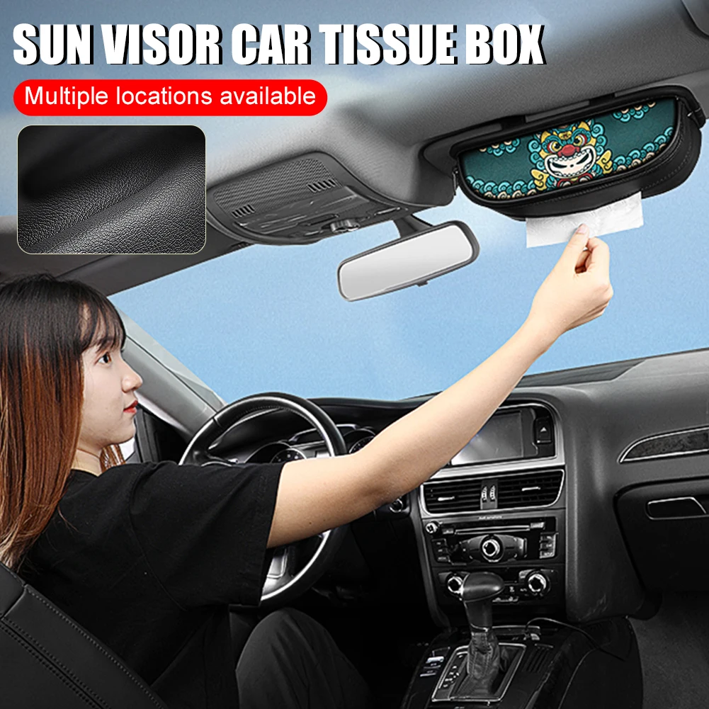 Car Tissue Box Sun Visor Tissue Box Traditional Chinese New Year Dance Lion Leather Tissue Box Decoration Interior Accessories
Car Tissue Box Sun Visor Tissue Box Traditional Chinese New Year Dance Lion Leather Tissue Box Decoration Interior Accessories