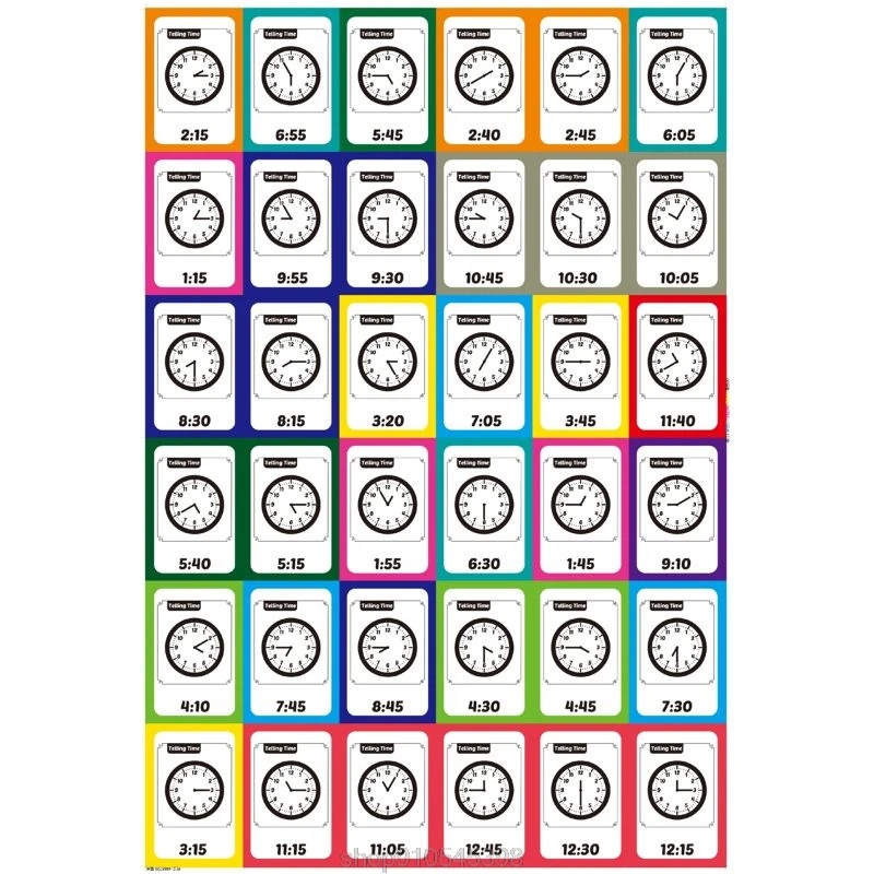 Telling Time Flash Cards Montessori Toy for Children Kids Early Preschool Learing Time Teaching Aids N18 20 Dropshipping 
Telling Time Flash Cards Montessori Toy for Children Kids Early Preschool Learing Time Teaching Aids N18 20 Dropshipping