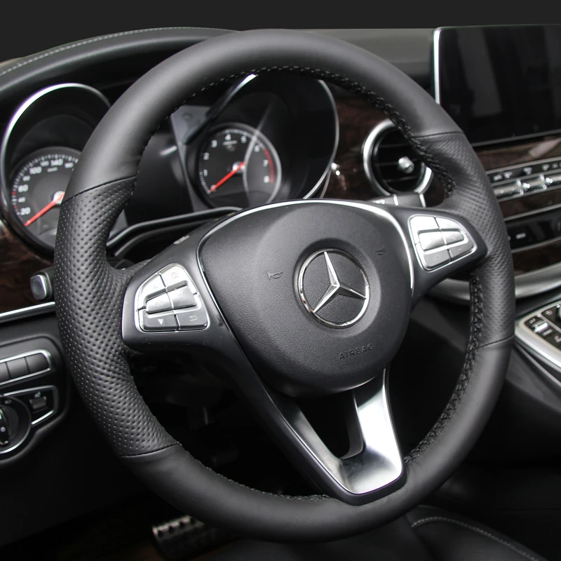 DIY hand-sewn steering wheel cover fit for Mercedes-Benz C-Class A-Class G-Class S-Class AMG GLB GLA leather suede grip cover
DIY hand-sewn steering wheel cover fit for Mercedes-Benz C-Class A-Class G-Class S-Class AMG GLB GLA leather suede grip cover