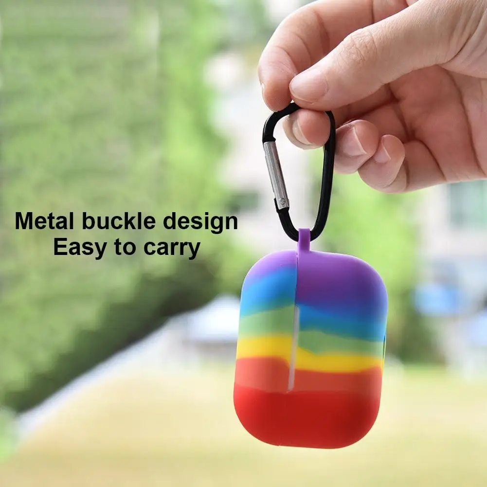 Rainbow Color Anti-Lost Bluetooth Headset Silicone Protective Cover With Hook For AirPods1/2/Pro
Rainbow Color Anti-Lost Bluetooth Headset Silicone Protective Cover With Hook For AirPods1/2/Pro