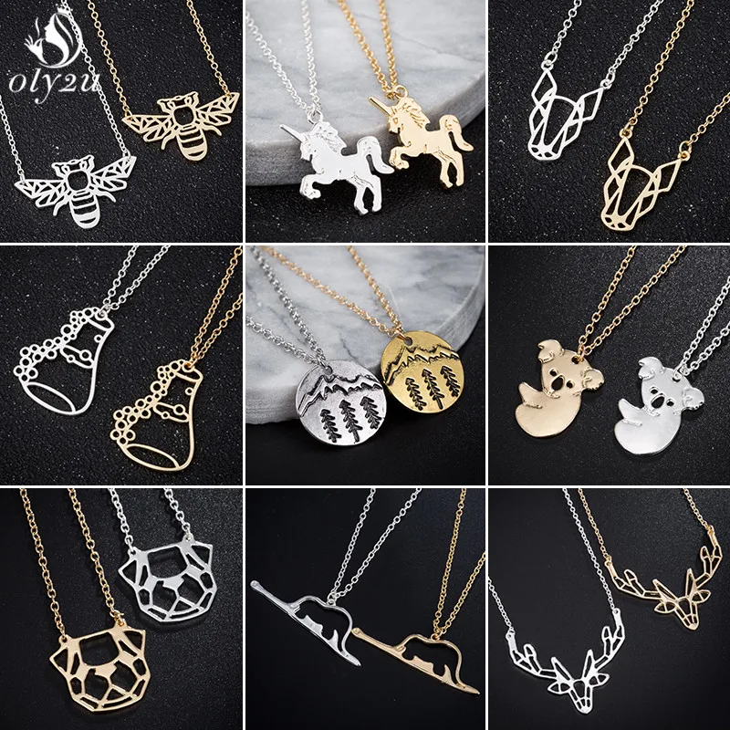 Stainless Steel Origami Bee Necklaces for Women Cute Animal Antlers Bulldog Pendant Necklace Le Petit Prince Collares de moda
Stainless Steel Origami Bee Necklaces for Women Cute Animal Antlers Bulldog Pendant Necklace Le Petit Prince Collares de moda
