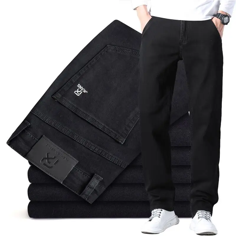 Men's Regular Fit Business Black Jeans Autumn and Winter New Anti-theft Zipper Pocket Denim Pants Male Brand Trousers
Men's Regular Fit Business Black Jeans Autumn and Winter New Anti-theft Zipper Pocket Denim Pants Male Brand Trousers