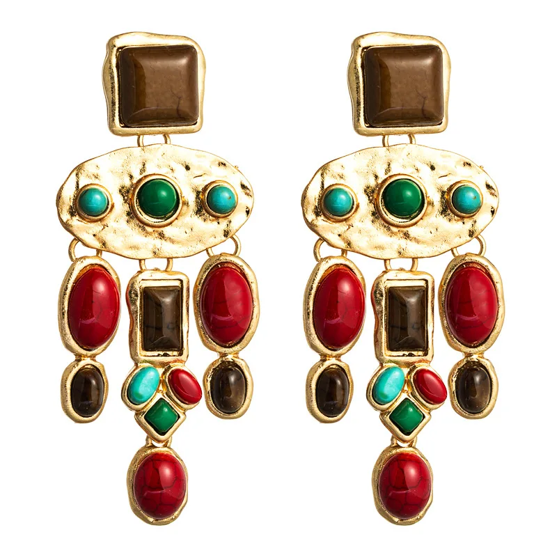 Creative Baroque Style Artificial Stone Earrings Retro Drop Shaped Alloy Large Earrings Atmospheric Long Female Earrings 2020
Creative Baroque Style Artificial Stone Earrings Retro Drop Shaped Alloy Large Earrings Atmospheric Long Female Earrings 2020