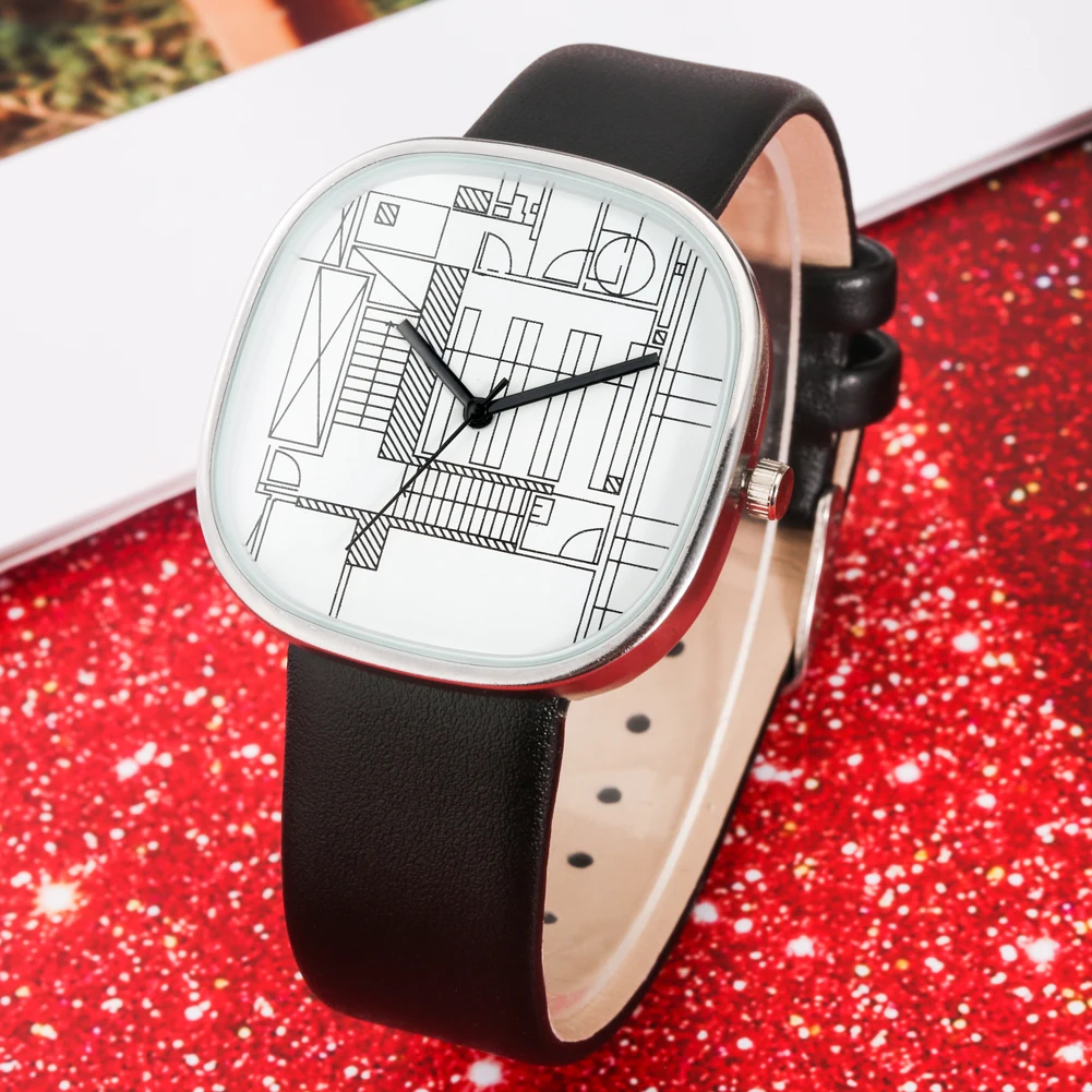 Women's Watch Pu Strap Quartz Watch Square Dial Black Strap Practical Pin Buckle Suitable For Daily Wear Composition Pattern
Women's Watch Pu Strap Quartz Watch Square Dial Black Strap Practical Pin Buckle Suitable For Daily Wear Composition Pattern