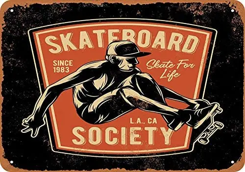 Metal Sign - Vintage Look Skateboard Society Los Angeles (Black Background) 8 x 12 Inches
Metal Sign - Vintage Look Skateboard Society Los Angeles (Black Background) 8 x 12 Inches