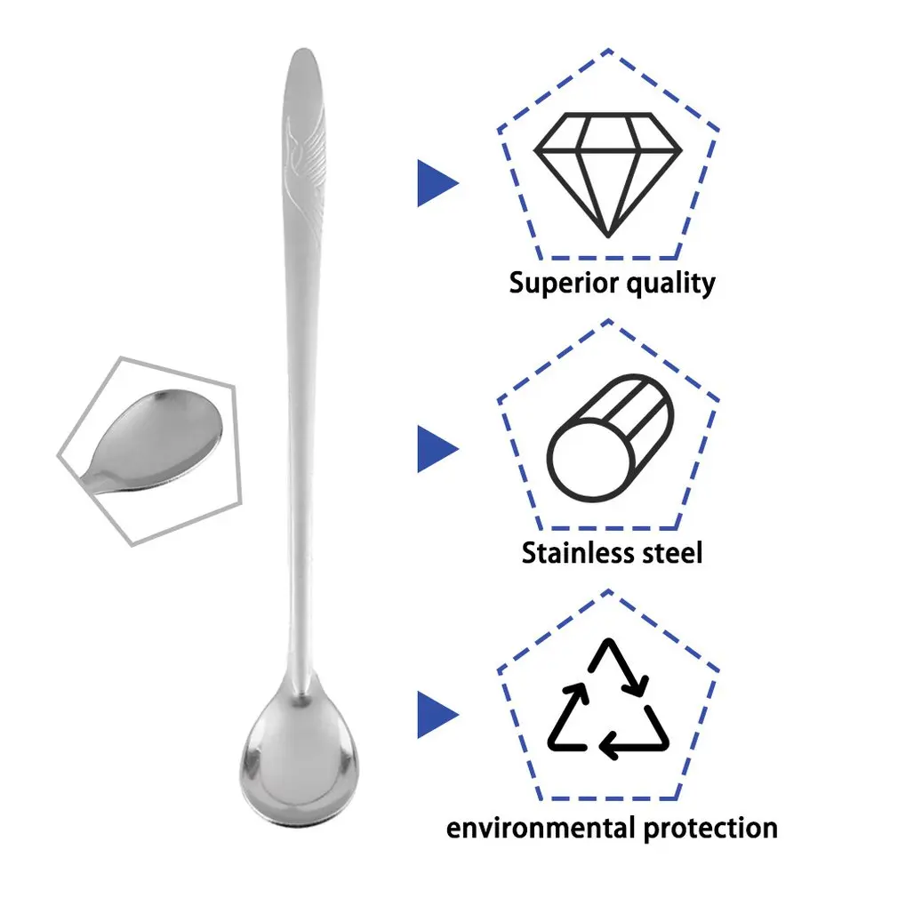Long-Handle Spoon Ice Cream Tea Coffee Handled Long Handle Stainless Steel Spoons Flatware Popular New Drop Shipping
Long-Handle Spoon Ice Cream Tea Coffee Handled Long Handle Stainless Steel Spoons Flatware Popular New Drop Shipping