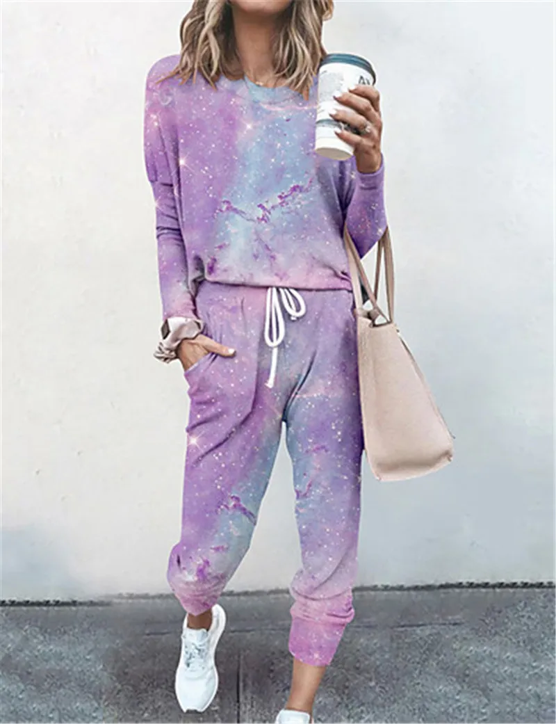 Women's Basic Streetwear Landscape Vacation Casual / Daily Two Piece Set Tracksuit T shirt Pant Loungewear Jogger Pants Drawstri
Women's Basic Streetwear Landscape Vacation Casual / Daily Two Piece Set Tracksuit T shirt Pant Loungewear Jogger Pants Drawstri