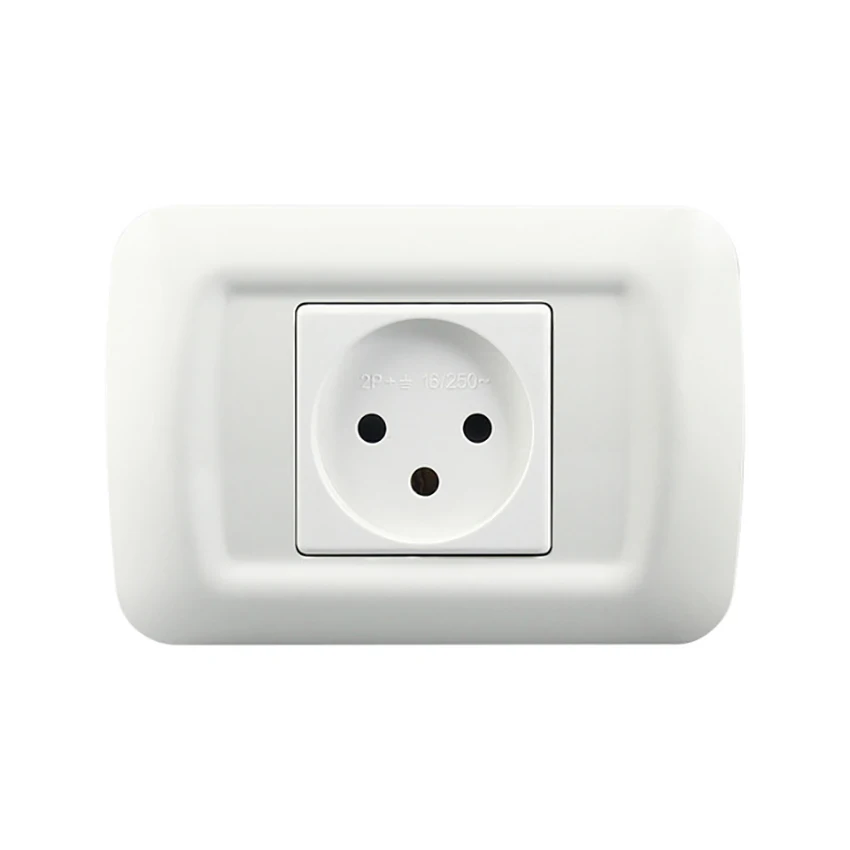 118 Type Receptacle Outlet and PC White Wall Plate Single Connection Three Hole 16A Wall Socket EU Standard Power Socket
118 Type Receptacle Outlet and PC White Wall Plate Single Connection Three Hole 16A Wall Socket EU Standard Power Socket