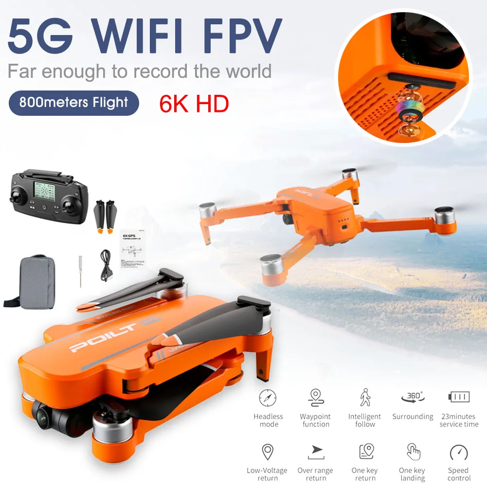 Mini Drone for Kids and Adults with 6K Live Camera 2.4G Remote Control Foldable Drone with Headless Mode, 5G WiFi, GPS
Mini Drone for Kids and Adults with 6K Live Camera 2.4G Remote Control Foldable Drone with Headless Mode, 5G WiFi, GPS
